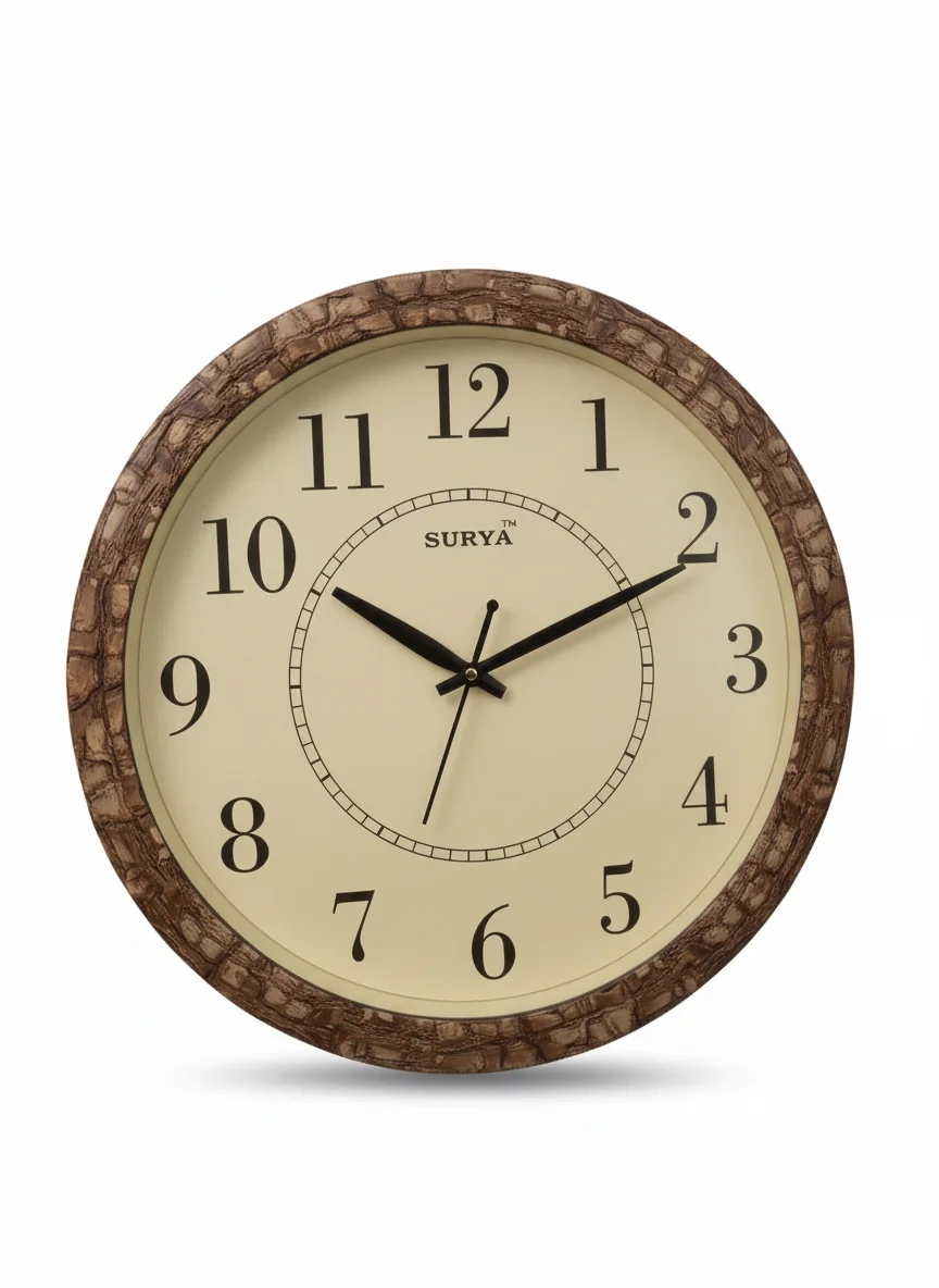 Surya s319 Wooden Wall Clock - Elegant Home Decor - Surya - Wall Clock 15 inch - Wall Clock, Wooden Clock, Home Decor - Image 2