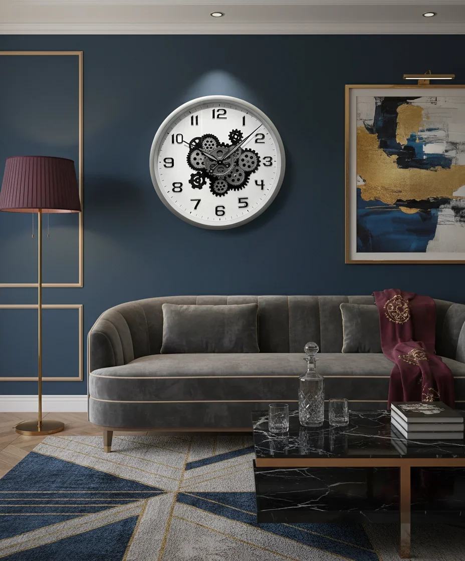 Industrial Gear Design Wall Clock - Modern Aesthetic - Decor 2