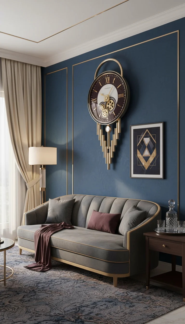 Long designer gear wall clock - The clock Factory - Wall Clock 28 inch - Wall Clock, Steampunk, Gear Clock - Image 4