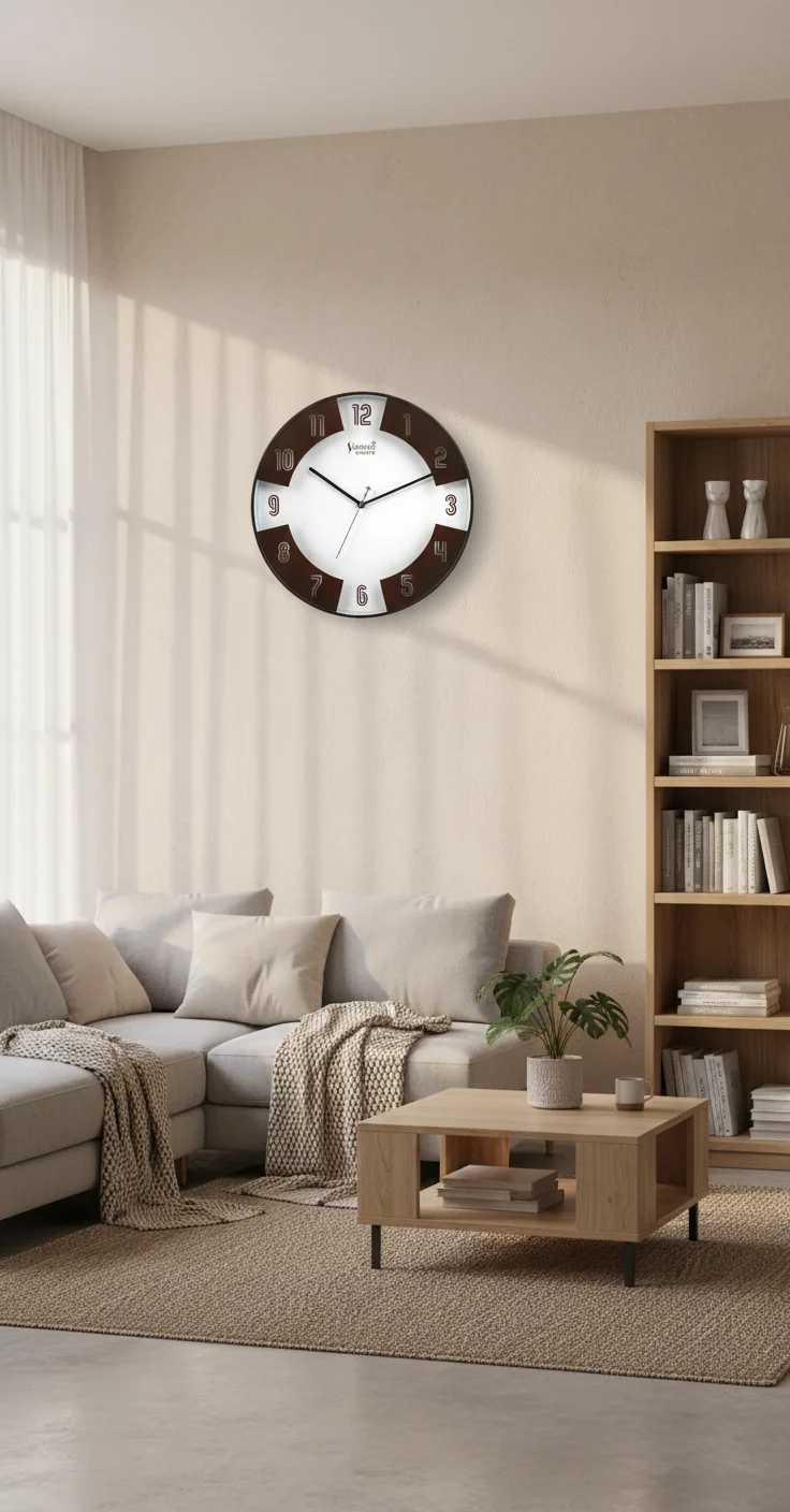Sizzero 1408 Modern Wall Clock - Brown - Decor 7