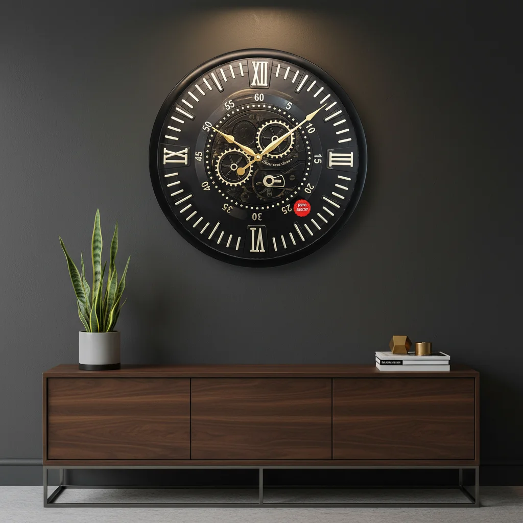 Solar SQ24: Vintage Gear Wall Clock