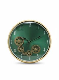 Gold Gear Wall Clock - Green Dial - The clock Factory - Wall Clock 15 inch - Wall Clock, Gold Frame, Green Dial - Image 6