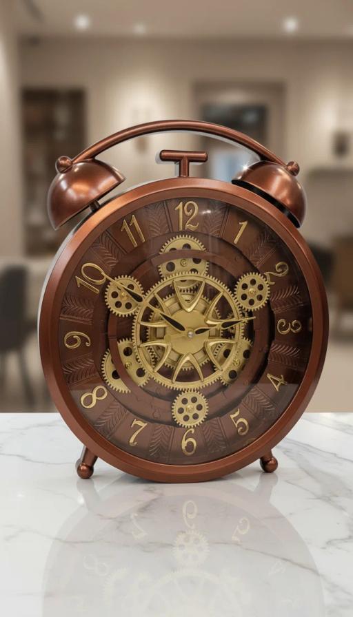 Milan H66 Steampunk Clock: Gold & Copper - Milan H 66 - Premium Wall Clock 20 inch