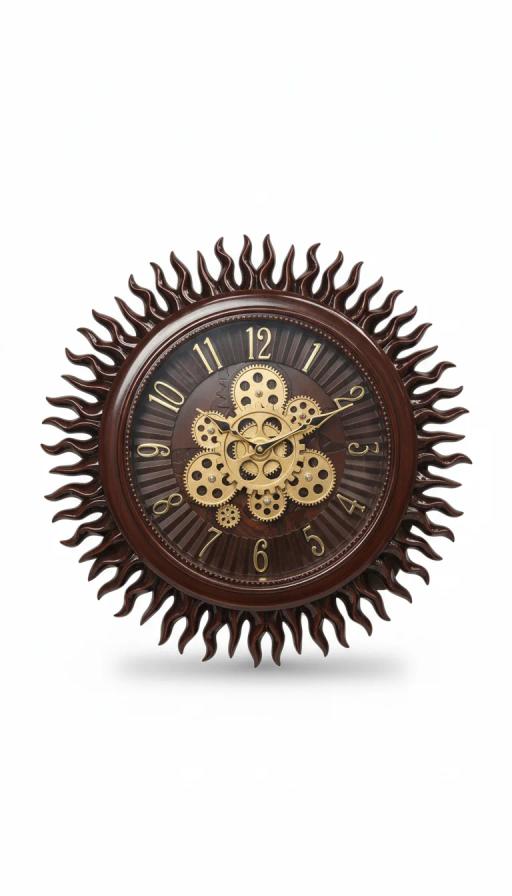 Sapna 3361 Sunburst Gear Wall Clock key highlights