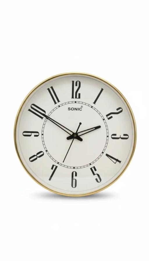 Sonic 231 Gold Wall Clock - Elegant Timepiece key highlights