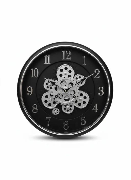 Sapna 3311 Gear Wall Clock - Black key highlights