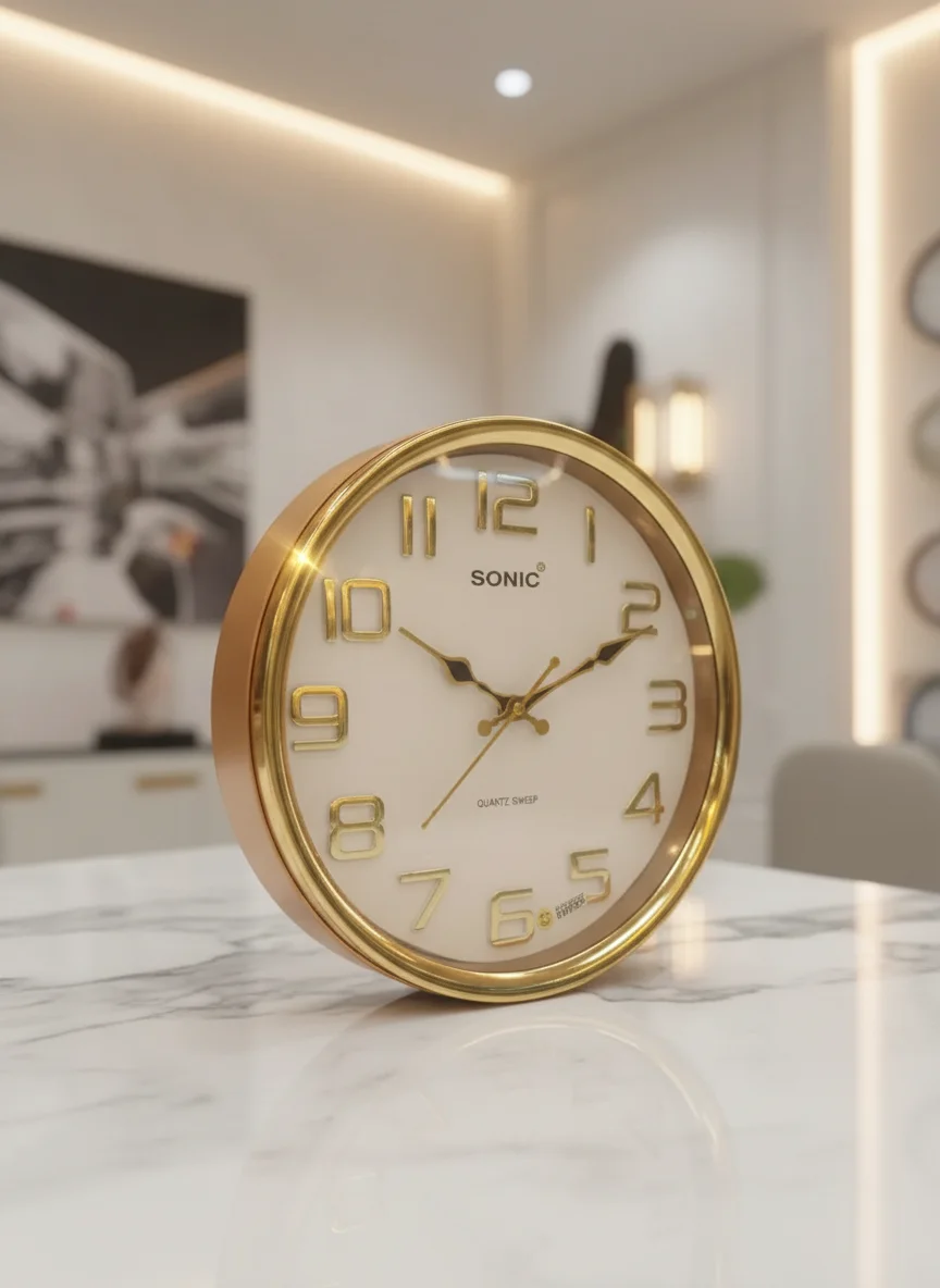 Sonic 1061dx Gold Wall Clock