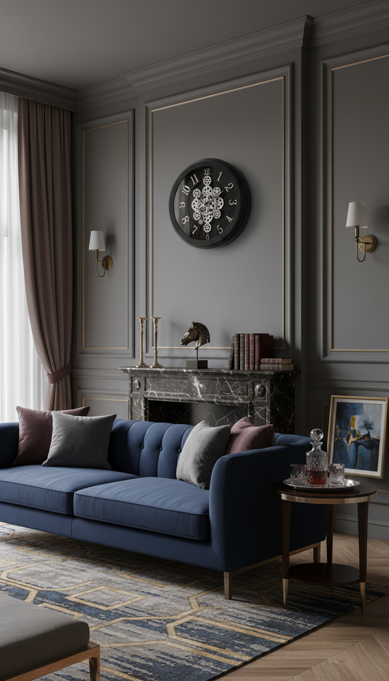 Sapna 3551 Industrial Gear Wall Clock | Black Frame Analog with Silver Gears lifestyle 2