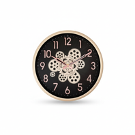 Capital 222 Decorative Gear Wall Clock - Black Dial with Rose Gold Accents & Champagne Frame - capital - Wall Clock  - ["Modern Industrial", "Home Decor", "Decorative Gears" - Image 6