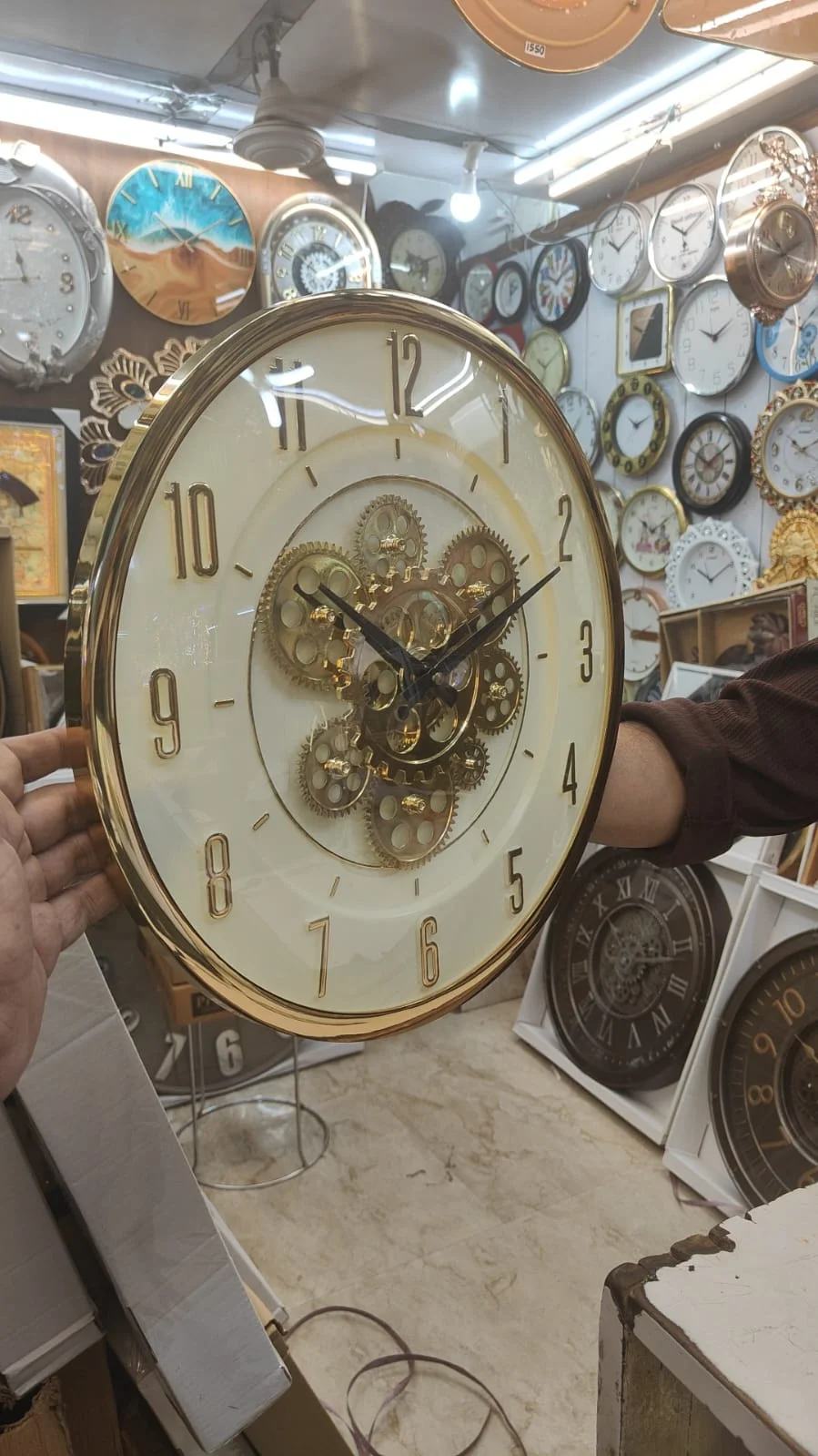 Pride 9094 Gold Gear Wall Clock - Pride - Wall Clock 18 inch - Wall Clock, Gear Clock, Gold Frame - Image 5