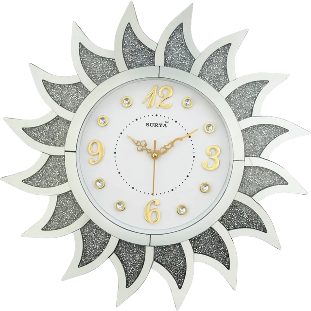 Surya S219 Glitter Sunburst Wall Clock - Surya - Wall Clock 18 inch - Wall Clock, Sunburst Clock, Glitter Clock - Image 7