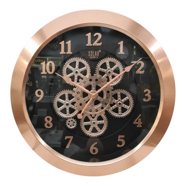 Rose Gold Gear Wall Clock - Solar SQ61 - Solar - Wall Clock 16 inch - Wall Clock, Rose Gold, Gear Clock - Image 11