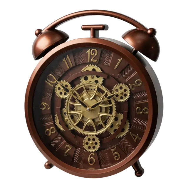 Milan H66 Steampunk Clock: Gold & Copper