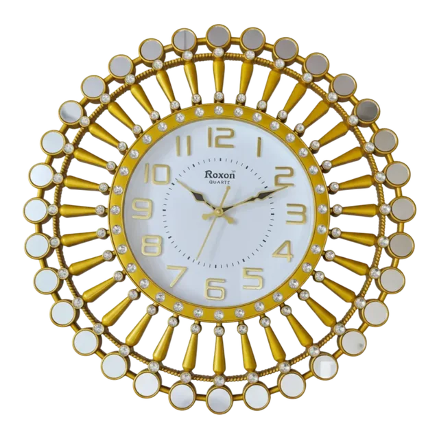 Roxon 999 Gold Mirror Wall Clock - Roxon - Wall Clock 20 inch - Wall Clock, Gold Clock, Mirror Clock - Image 9