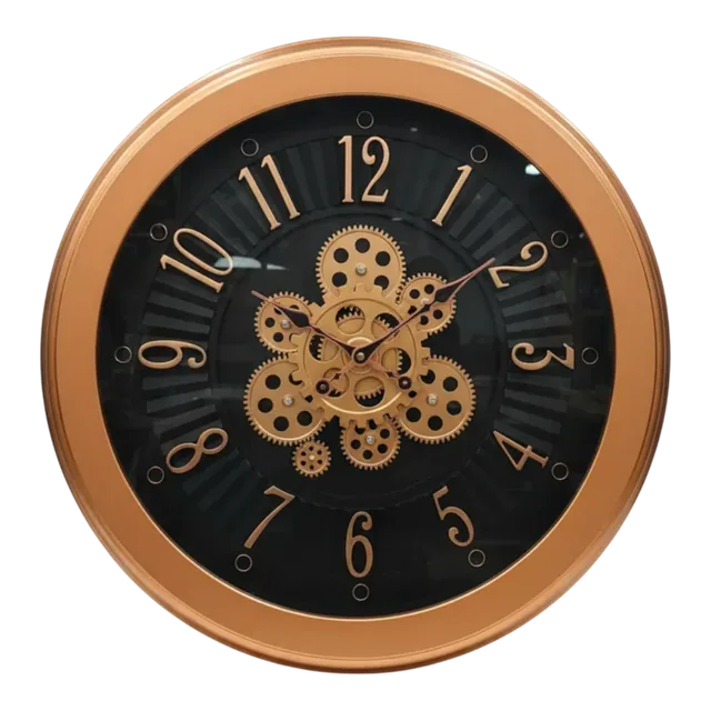 Sapna 3321 Copper Gear Wall Clock