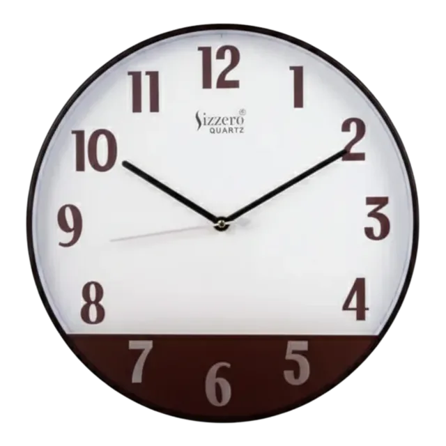 Sizzero 1408 Modern Wall Clock - Brown - Sizzero - Wall Clock 14 inch - Wall Clock, Sizzero, Modern Clock - Image 9