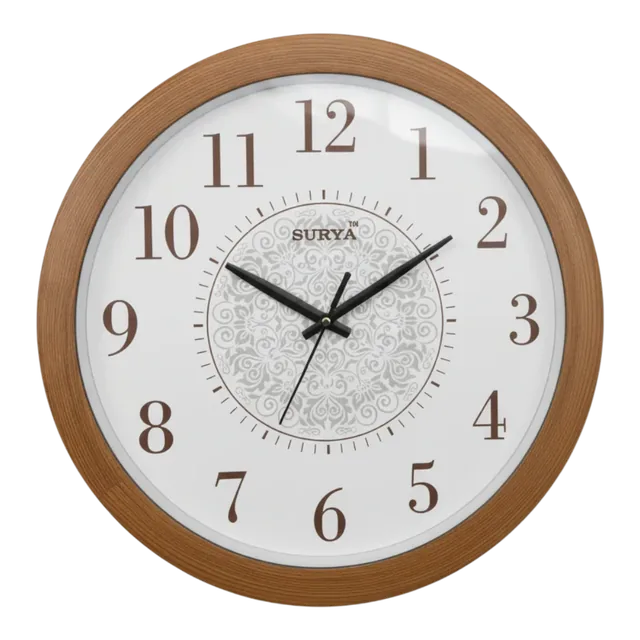 Surya s319 Wooden Wall Clock - Elegant Home Decor