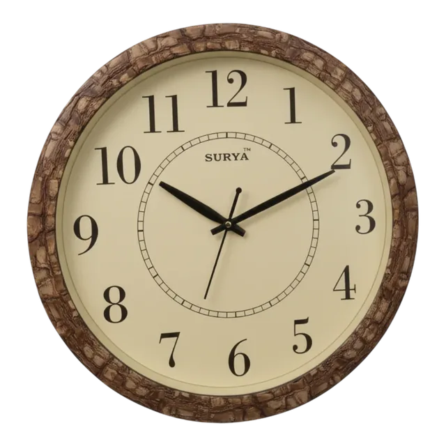 Surya s319 Wooden Wall Clock - Elegant Home Decor