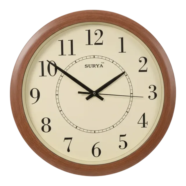 Surya s319 Wooden Wall Clock - Elegant Home Decor