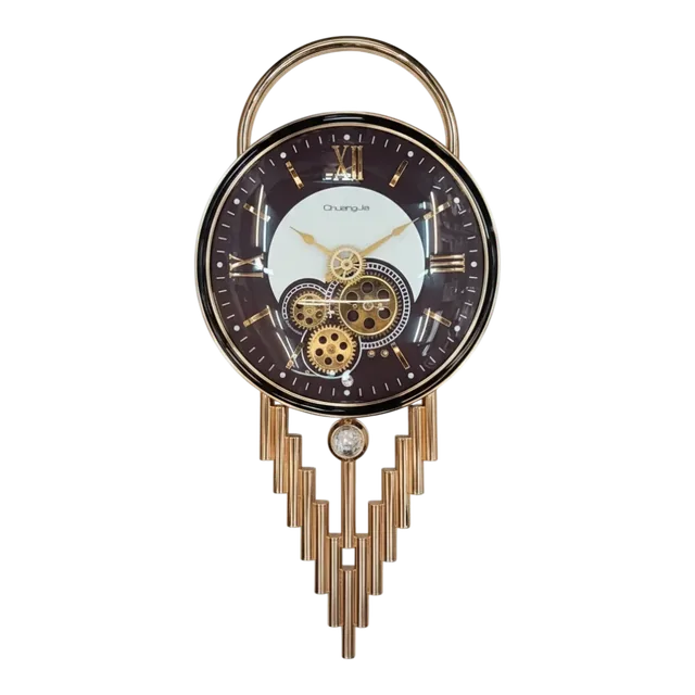 Long designer gear wall clock - The clock Factory - Wall Clock 28 inch - Wall Clock, Steampunk, Gear Clock - Image 9
