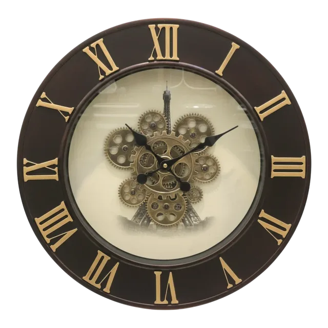 Industrial Chic Wall Clock | Exposed Gears & Eiffel Tower - The clock Factory - Wall Clock 20 inch - Wall Clock, Industrial Decor, Steampunk - Image 9