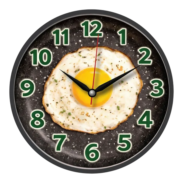The clock Factory tcfkitchen Fried Egg Kitchen Wall Clock - The clock Factory