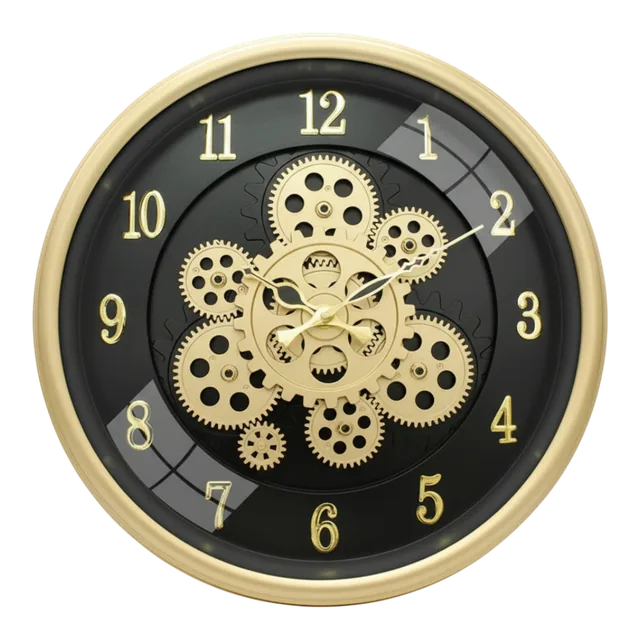 Matiz 16 inch Industrial Modern Decorative Gear Wall Clock - Matiz