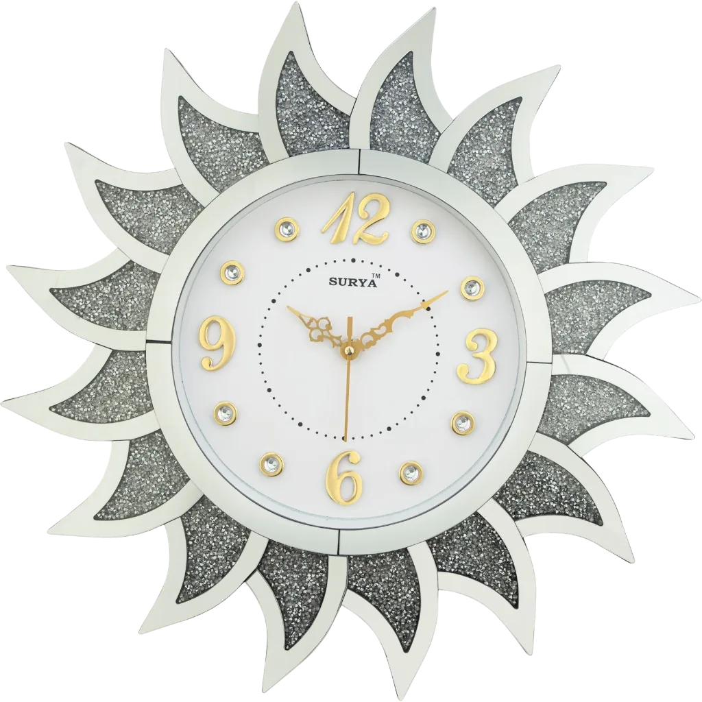 Surya S219 Glitter Sunburst Wall Clock - Surya - Wall Clock 18 inch - Wall Clock, Sunburst Clock, Glitter Clock - Image 8
