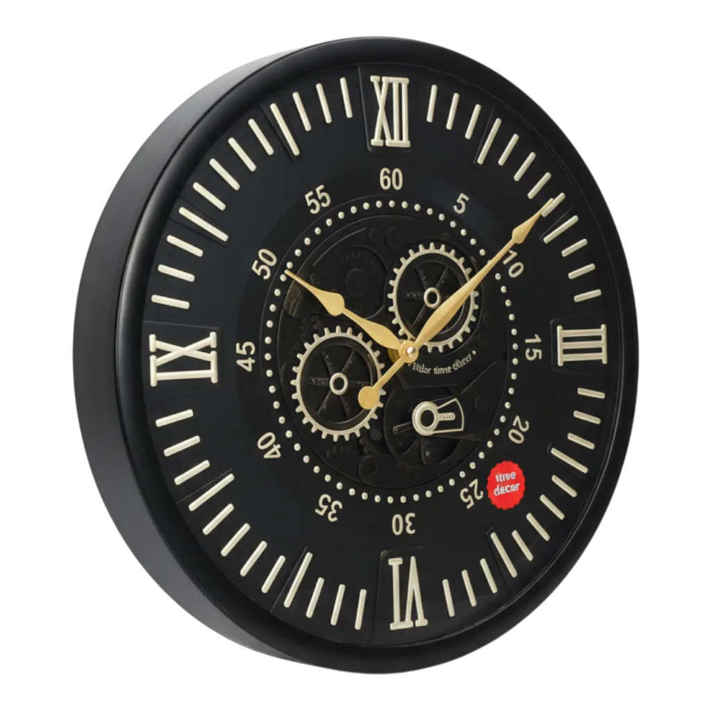 Solar SQ24: Vintage Gear Wall Clock