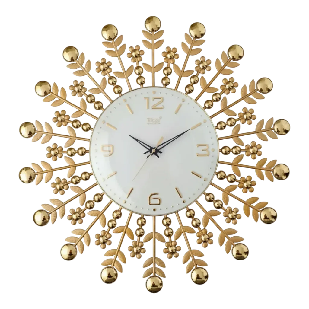 Theo 5151 Gold Metal Wall Clock