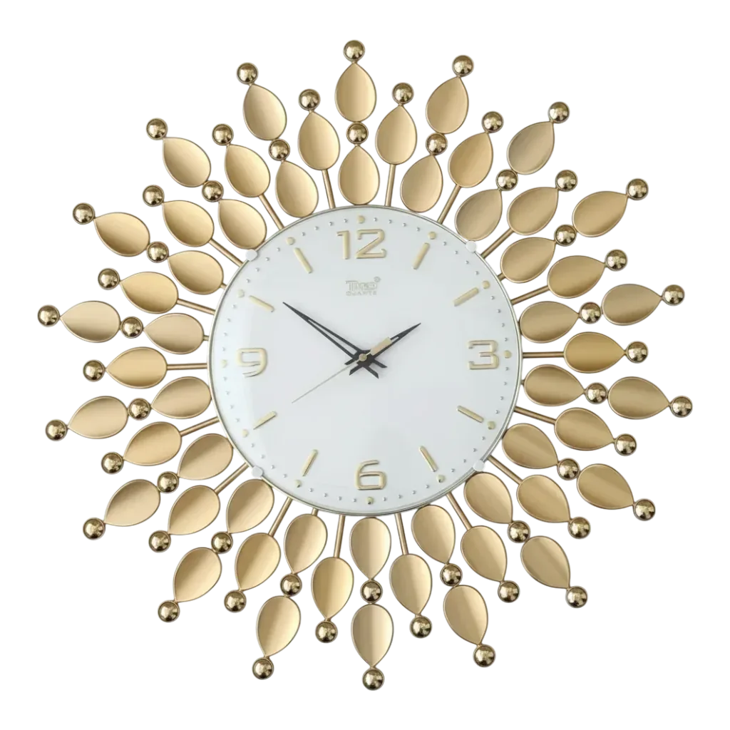 Theo 5152 Gold Leaf Wall Clock