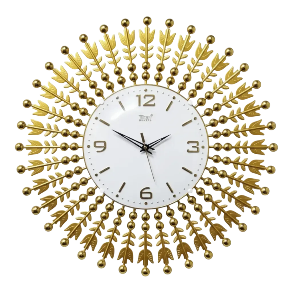 Theo 5154 Gold Sunburst Wall Clock