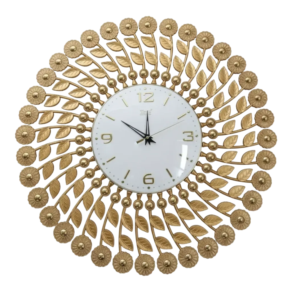 Theo 5156 Gold Leaf Wall Clock