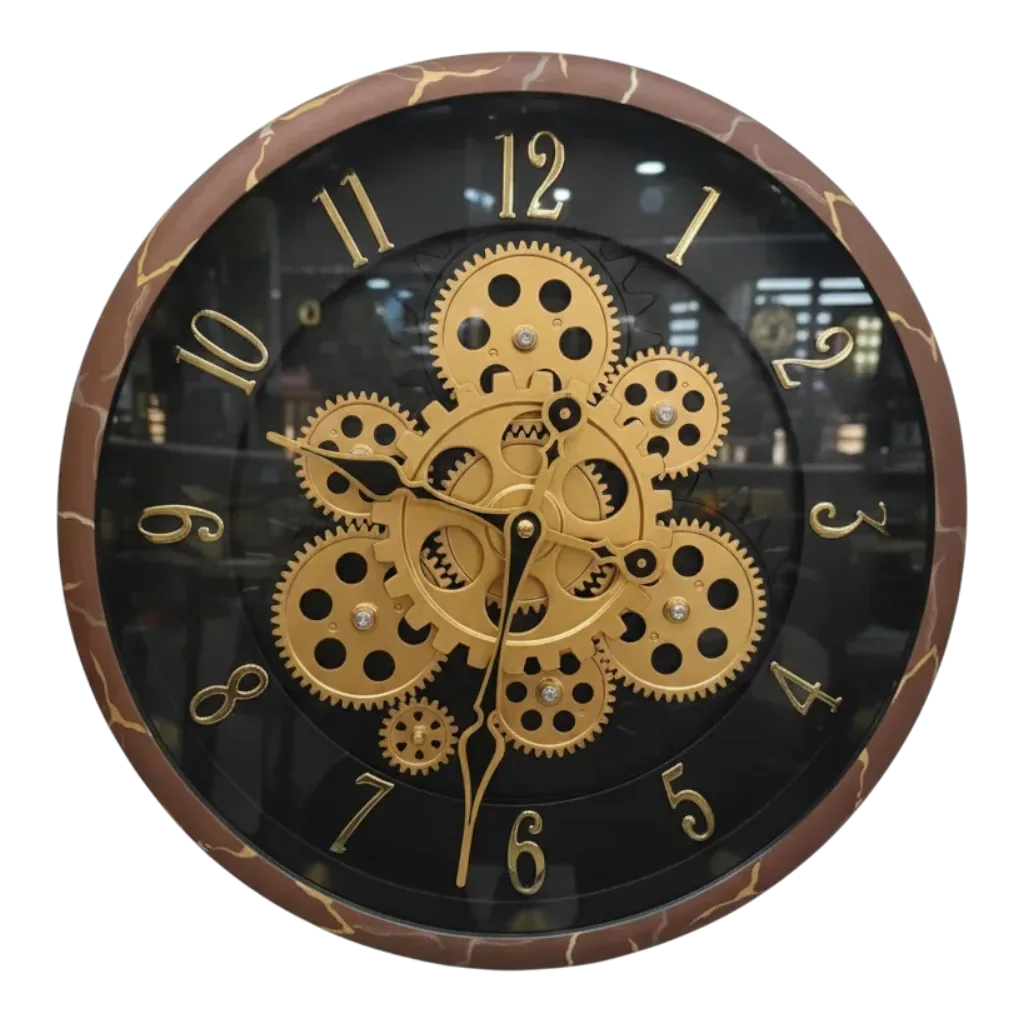 Sapna 3421 Gear Wall Clock - Brown & Gold - Sapna - Wall Clock 14 inch - Wall Clock, Gear Clock, Steampunk Clock - Image 10
