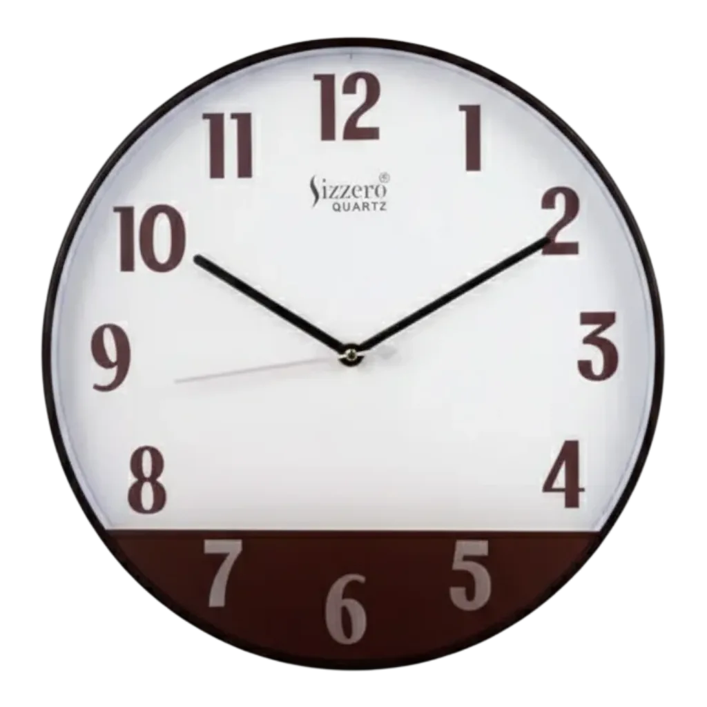 Sizzero 1408 Modern Wall Clock - Brown - Sizzero - Wall Clock 14 inch - Wall Clock, Sizzero, Modern Clock - Image 10