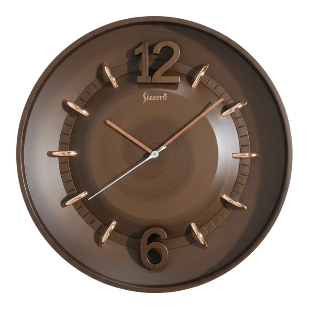 Sizzero 1806 Bronze Wall Clock - Modern Elegance