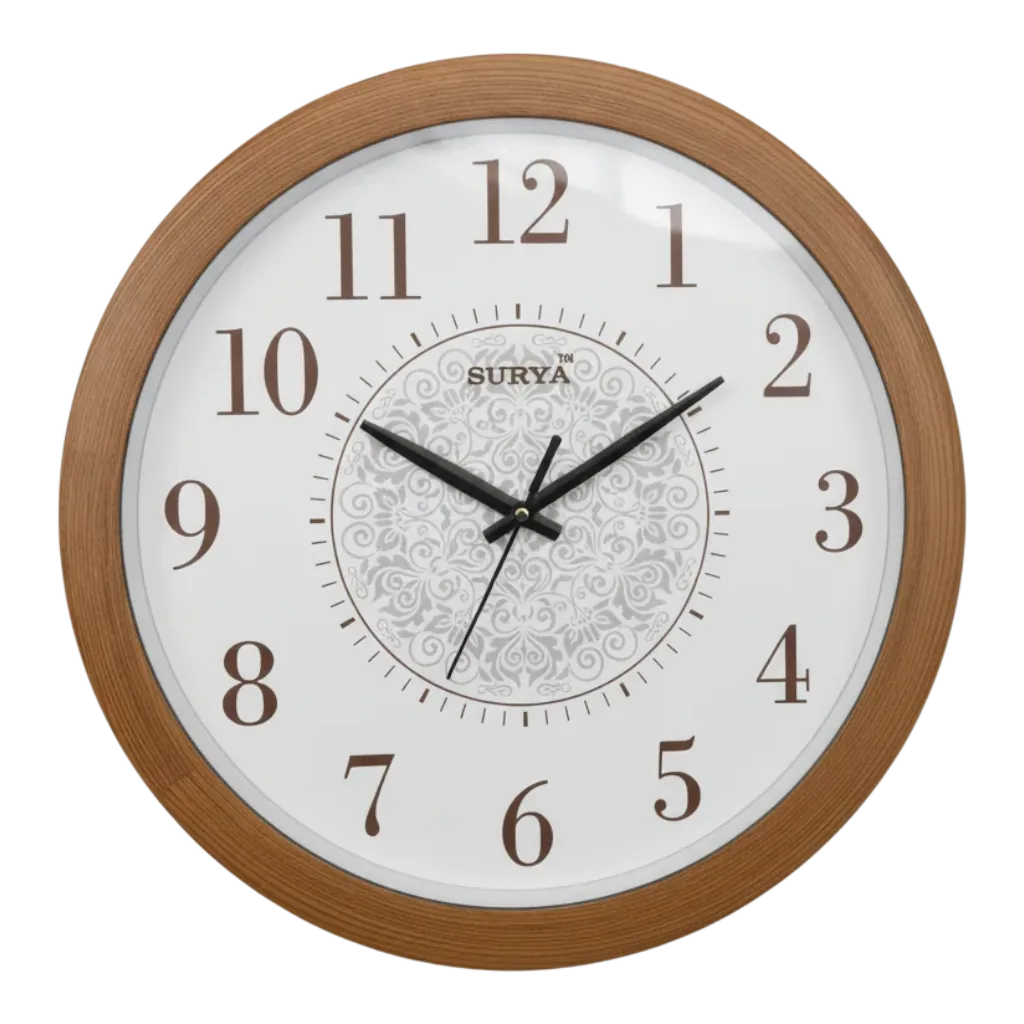 Surya s319 Wooden Wall Clock - Elegant Home Decor