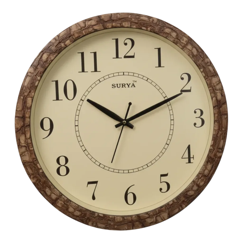 Surya s319 Wooden Wall Clock - Elegant Home Decor