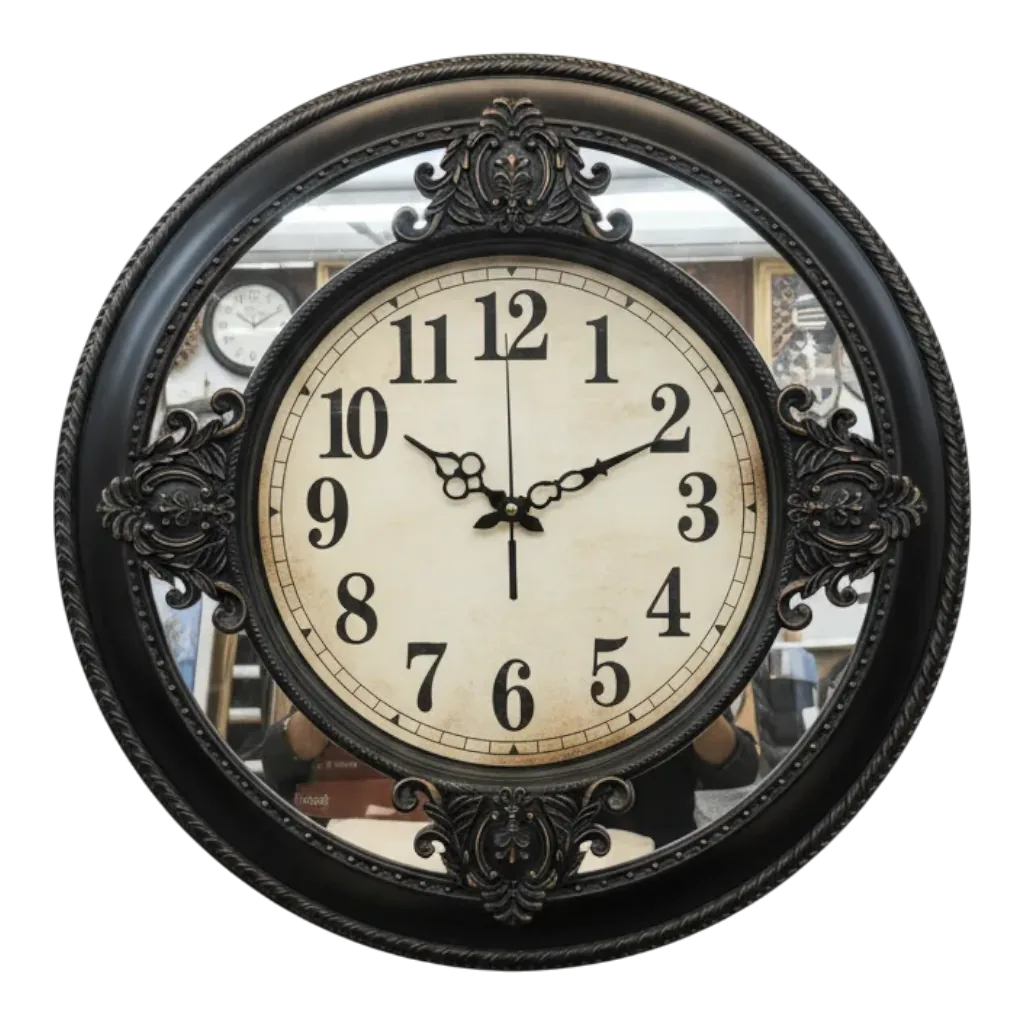 Elegant Mirrored Wall Clock