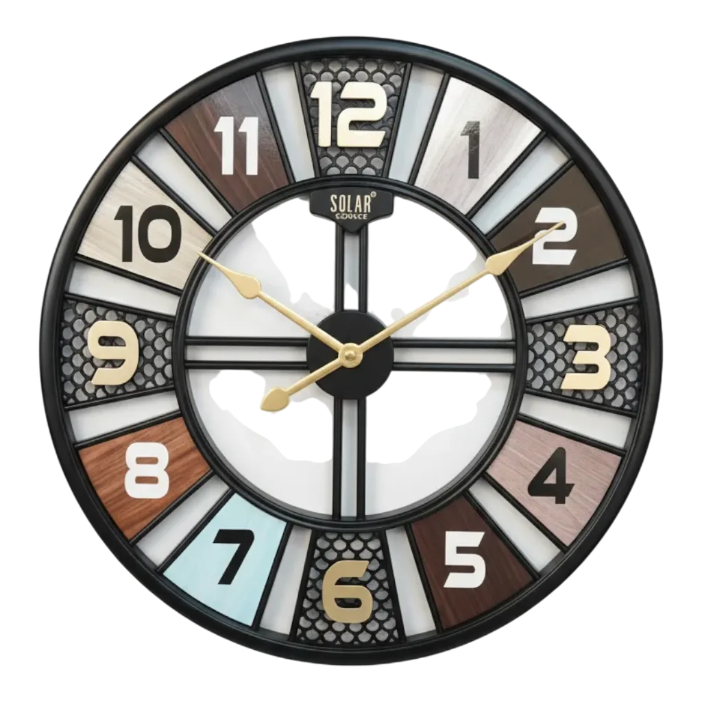 Solar SQ34 Modern Wall Clock - Solar - Wall Clock 24 inch - Wall Clock, Modern Clock, Large Wall Clock - Image 12