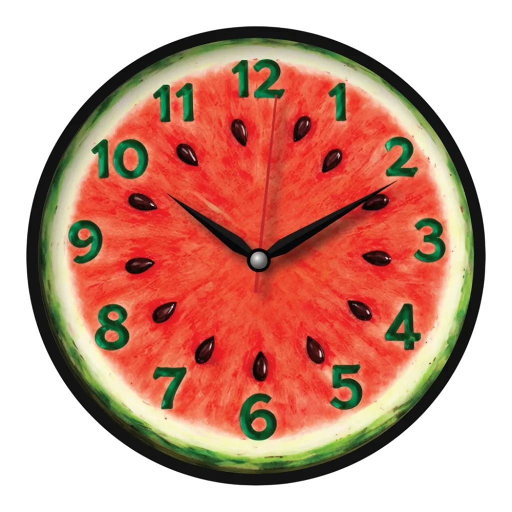 The clock Factory Watermelon Slice Wall Clock - tcfkitchen