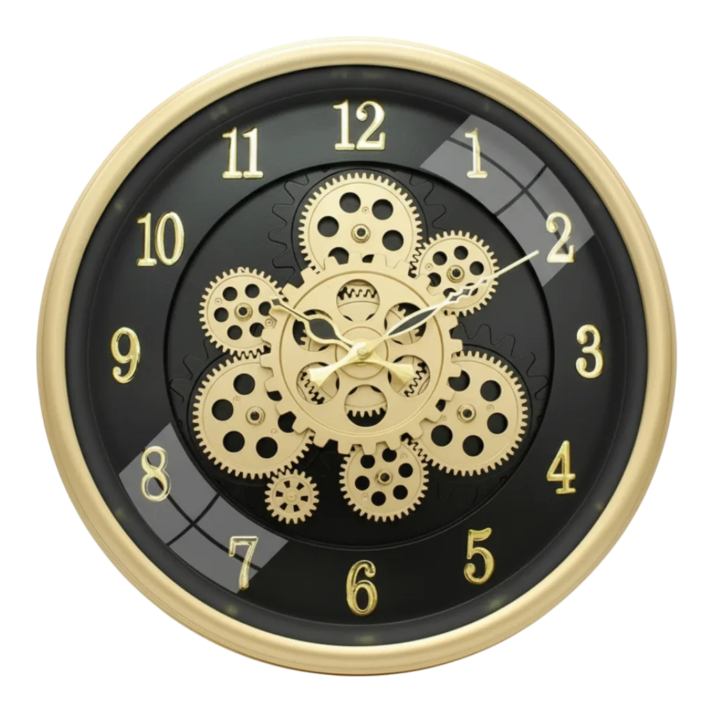 Matiz 16 inch Industrial Modern Decorative Gear Wall Clock