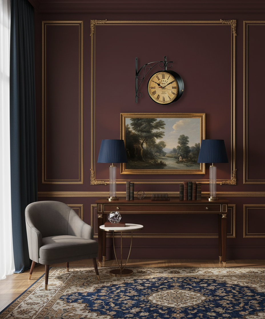 The Clock Factory VictoriaStationClock Double-Sided Vintage Wrought Iron Wall Clock - The clock Factory - Double Sided Clocks - ["Vintage", "Home Decor", "Double-Sided" - Image 8