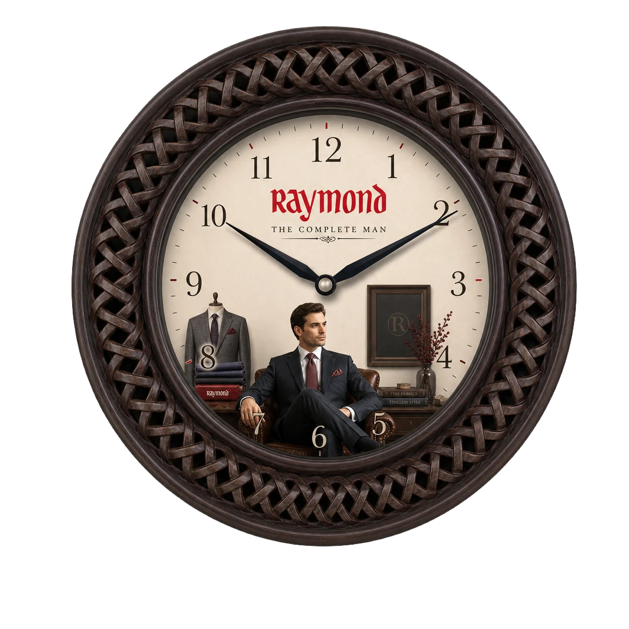 Braided Frame Wall Clock, 14 inch - custom promotional clock