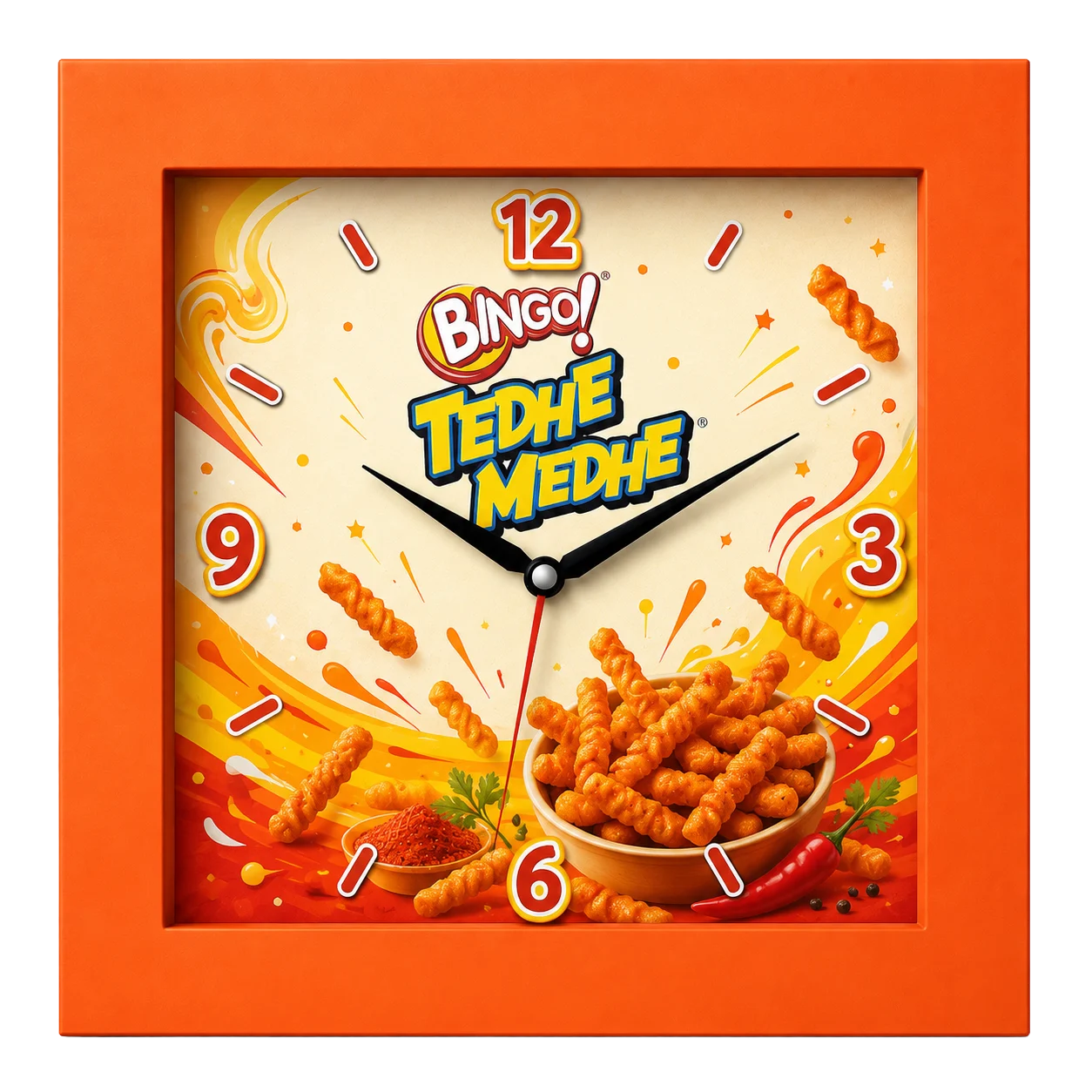 Square Wall Clock with Custom Dial, square, 10.5 inch - custom promotional clock