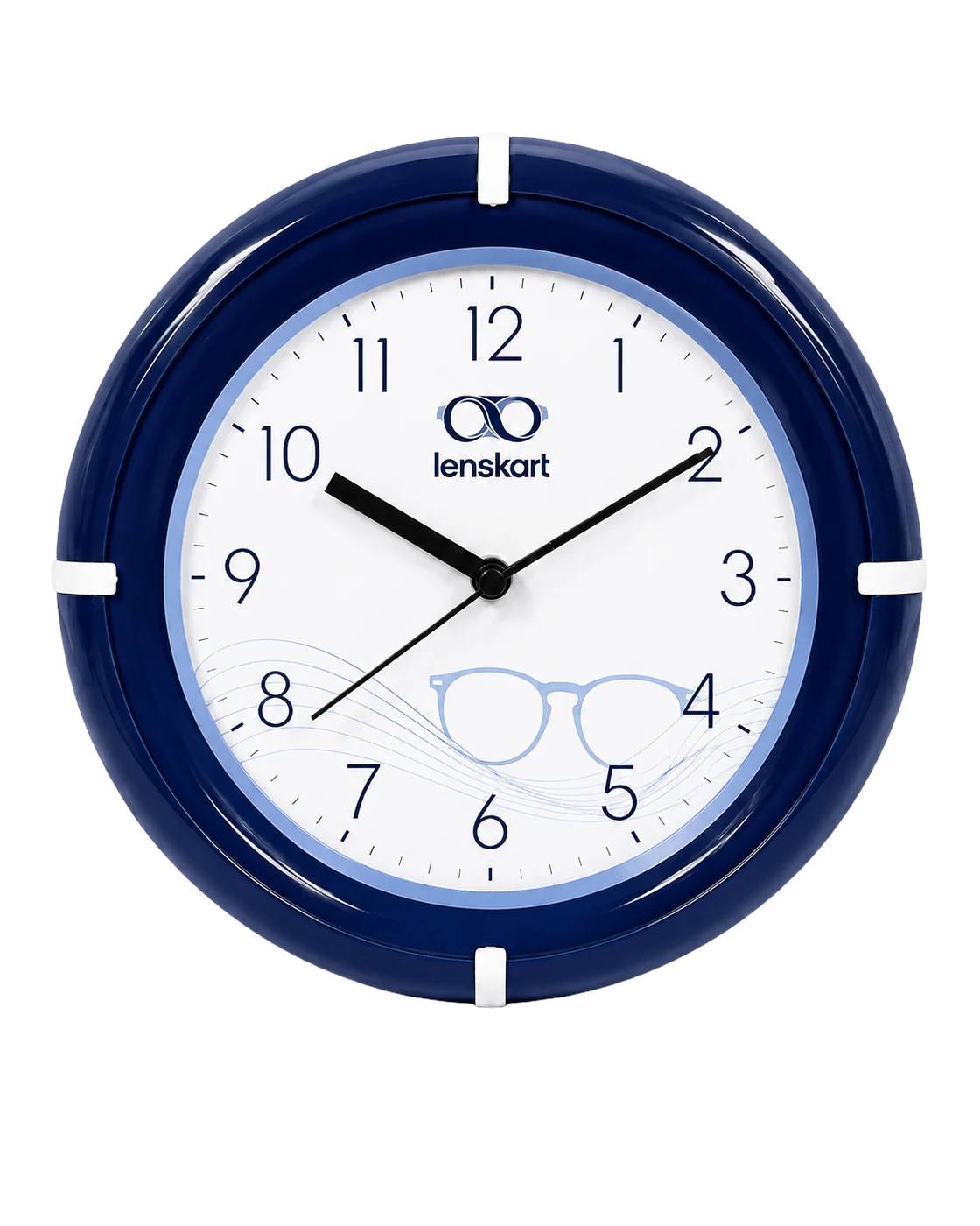 Round Wall Clock with Blue Frame, round, 8 inch - custom promotional clock