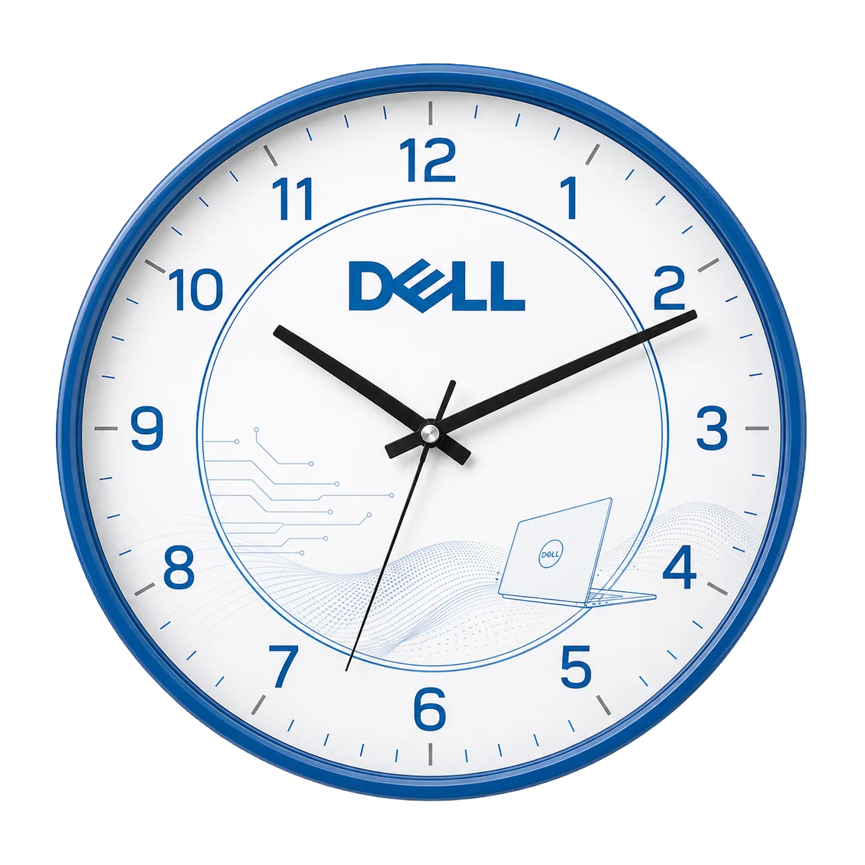 10-inch Blue Plastic Wall Clock, 10 inch - custom promotional clock