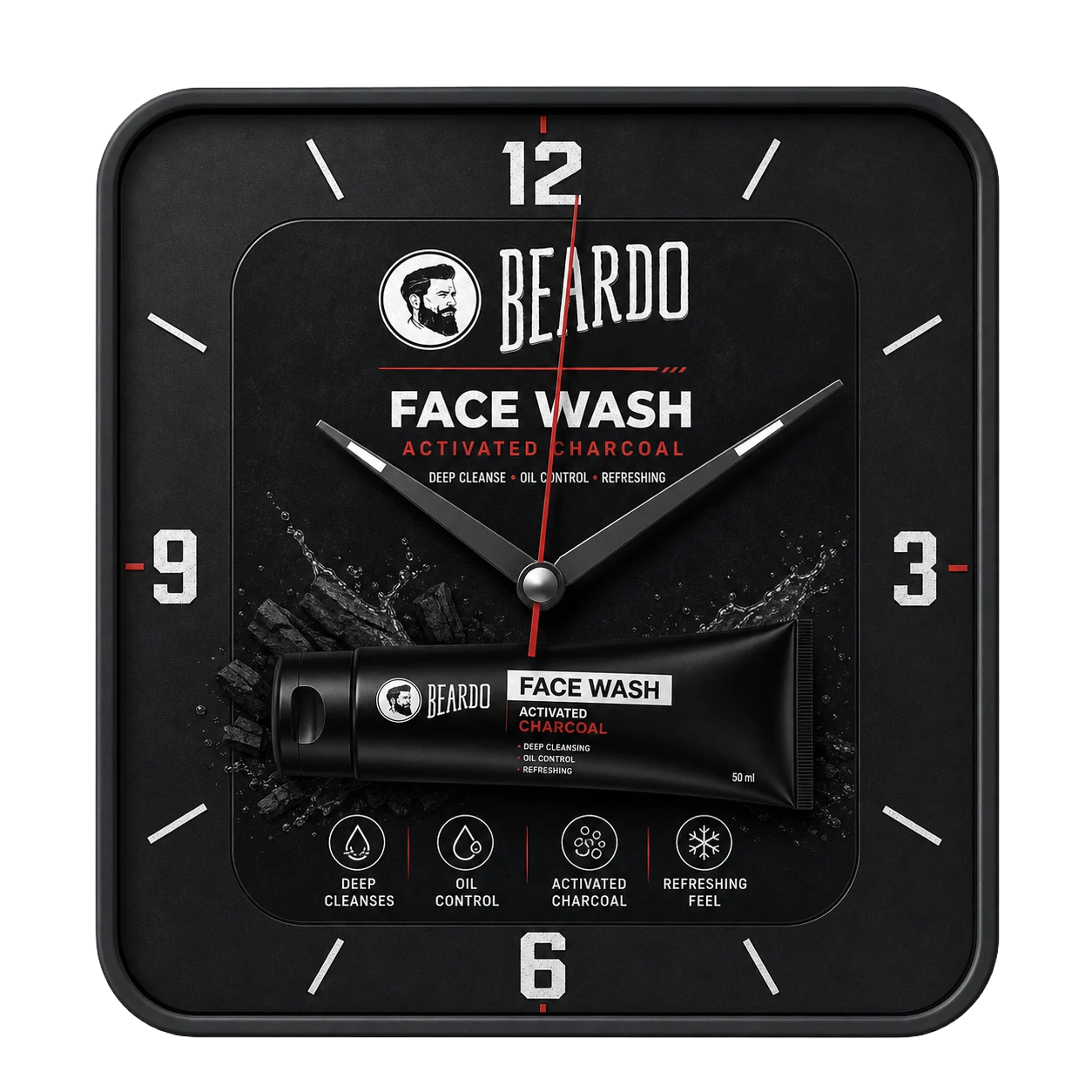 Square Wall Clock, square, 10 inch - custom promotional clock