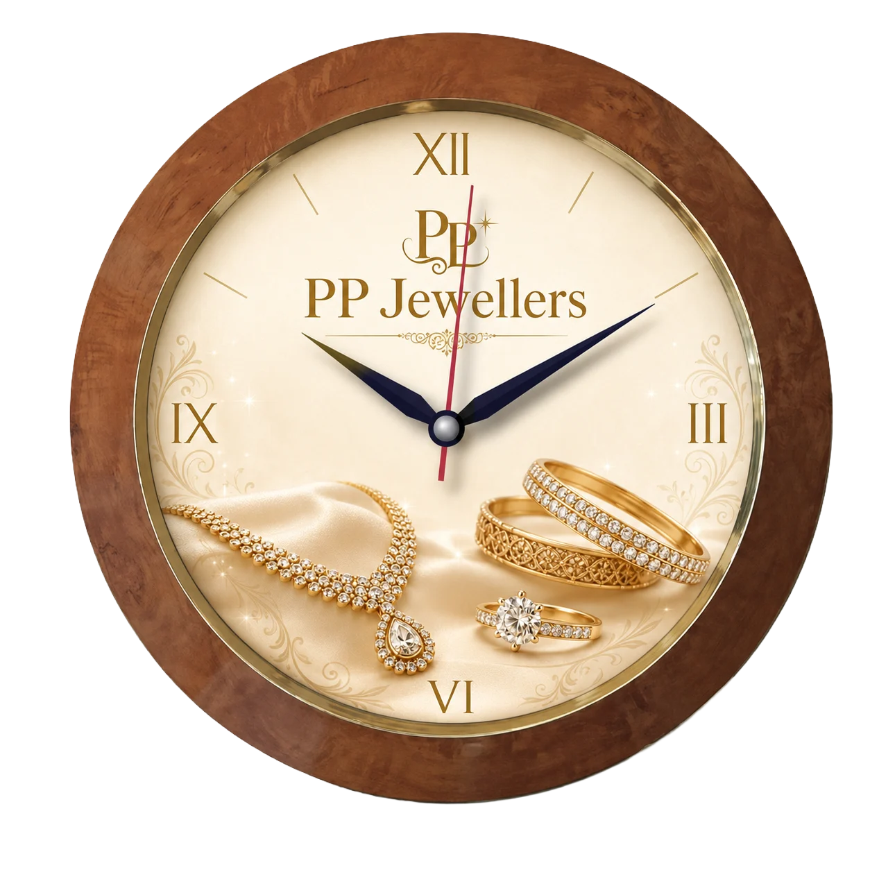 Wood Finish Wall Clock, 11 inch - custom promotional clock