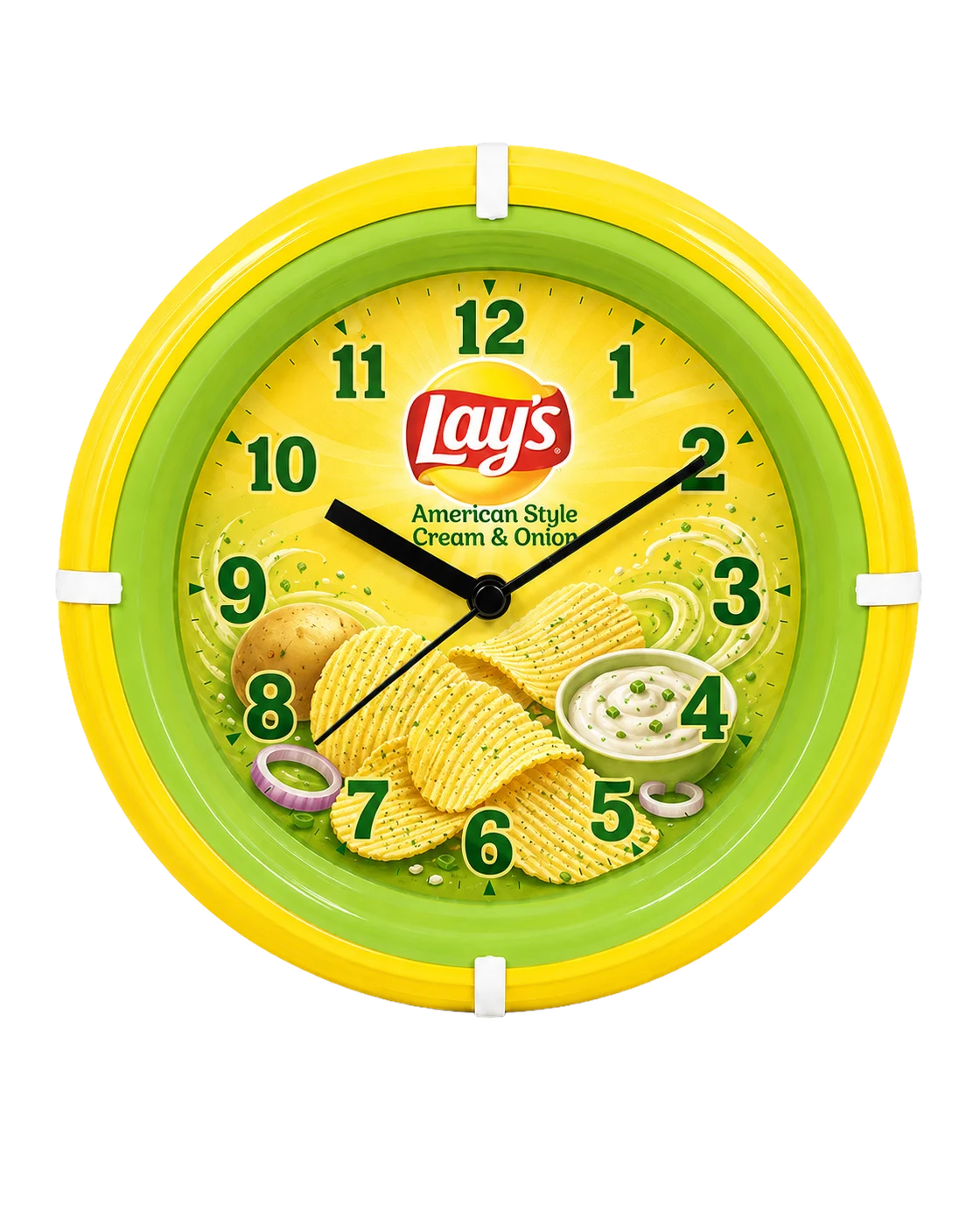 Two-Tone Promotional Wall Clock, 8 inch - custom promotional clock